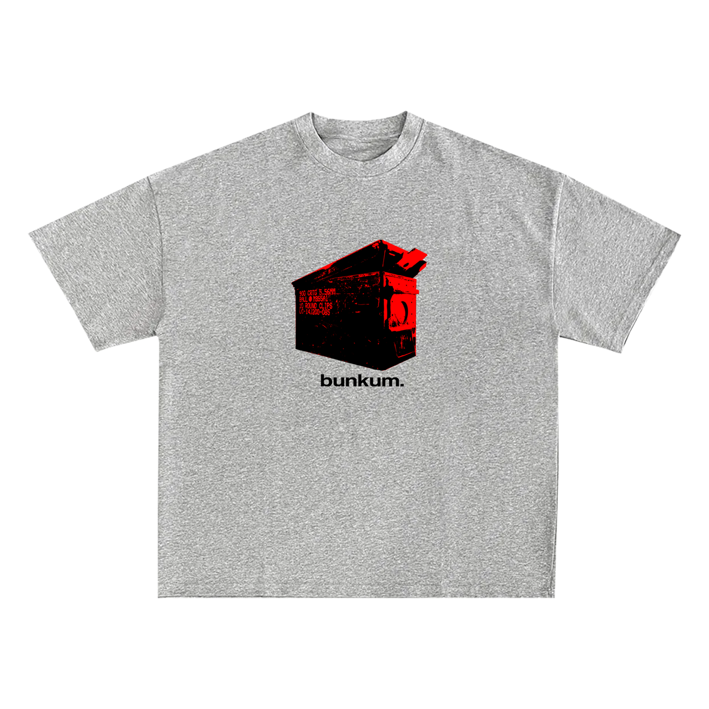 AMMO BOX OVER-SIZED TEE HEATHER GREY